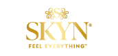 Logo SKYN – marque de l’univers intimité et bien-être accompagnée sur des dispositifs digitaux